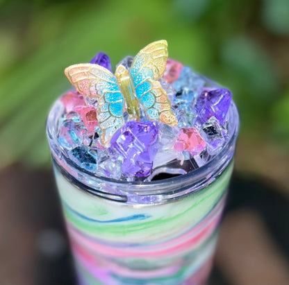 20 ounce Butterfly Tumbler with Topper