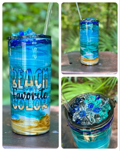 20 ounce Beach Color Tumbler